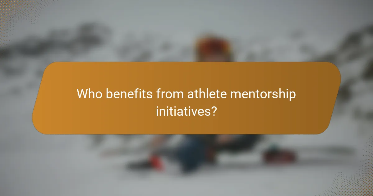 Who benefits from athlete mentorship initiatives?