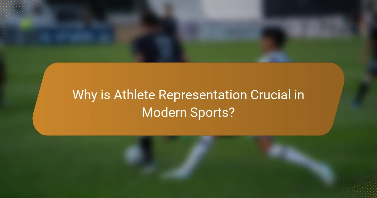 Why is Athlete Representation Crucial in Modern Sports?